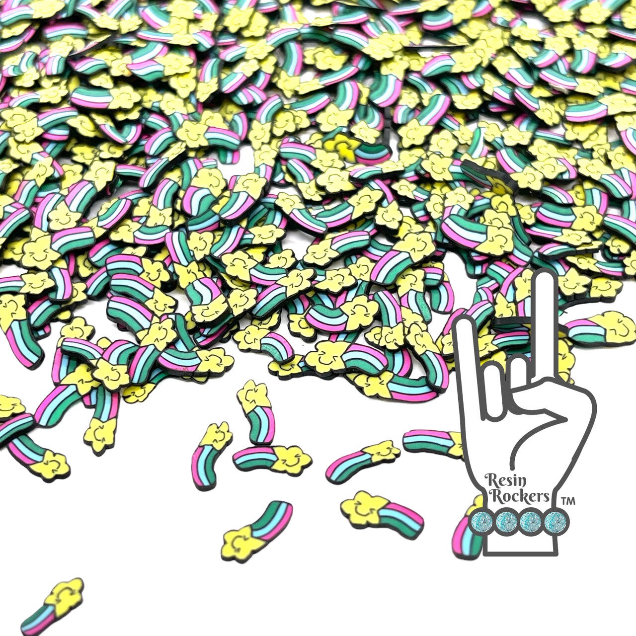 Happy Shooting Stars Polymer Clay Pieces for Epoxy and UV Resin Art